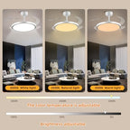 baysquirrel slim retractable ceiling fan with lights and on a desk or shelf