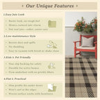 jtj easy jute 2x6 outdoor runner rug, black on a desk or shelf