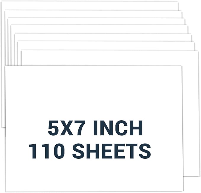 Cardstock 5x7, 110 Sheets Card Stock, Heavy Card stock, Cardstock Paper by Glyanlee