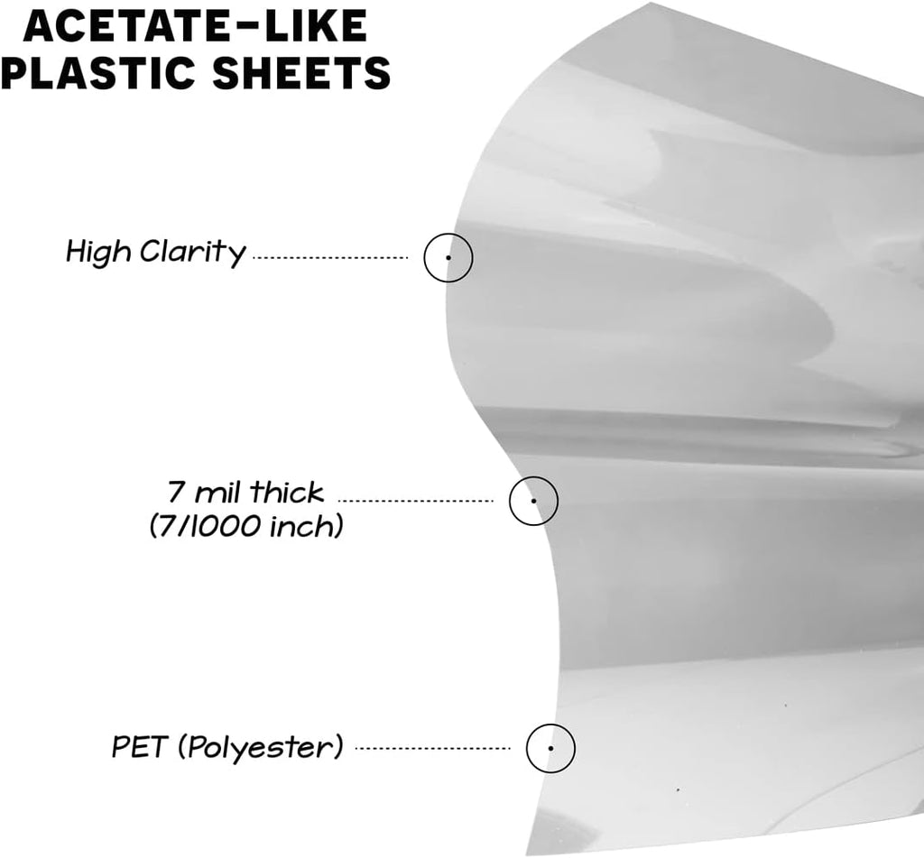Hygloss Products Overhead Projector Sheets Acetate-Like Transparency Film, For Arts And Craft Projects and Classrooms, Not for Printers, 8.5” x 11”, 100 Sheets