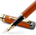 Wordsworth & Black Fountain Pen Set, Luxury Bamboo Wood by WordsworthBlack
