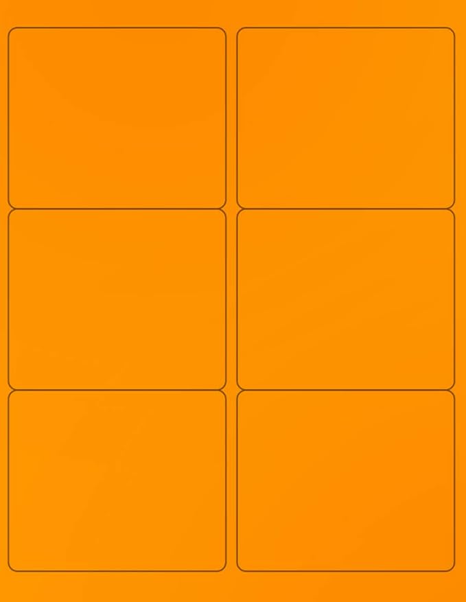 NextDayLabels - 8-1/2 x 11 Neon Color High Light Fluorescent Labels by NextDayLabels