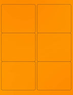 NextDayLabels - 8-1/2 x 11 Neon Color High Light Fluorescent Labels by NextDayLabels