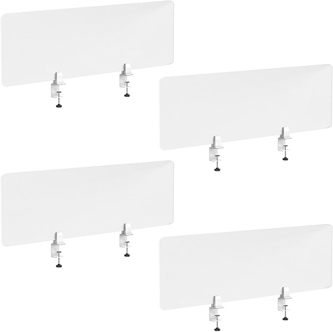 Desk Divider 4 Pcs Desk Privacy Panel 47.2''L x 15.8W'' Office Partitions by Yeaborn