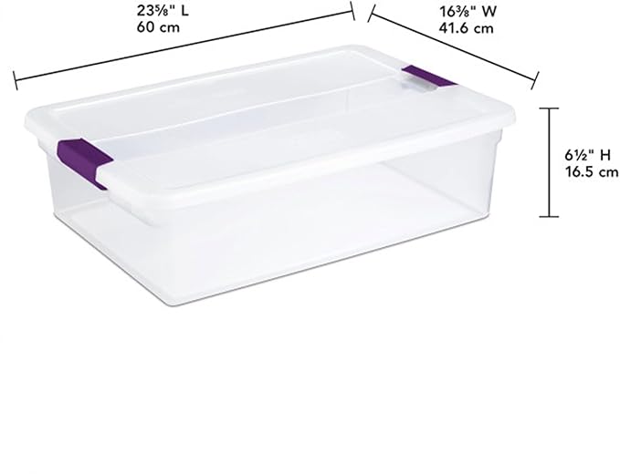 Sterilite 6-Pack 32 Quart ClearView Latch Box, Stackable Organizer Bins - Image 3