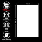 OcePor 100 Sheets White Cardstock 11” x 17”, 92lb/250gsm Card Stock, Thick Card - Image 2