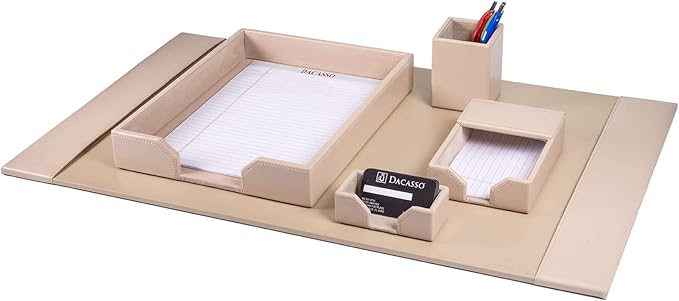 DACASSO Bonded Leather Desk Set - Image 4