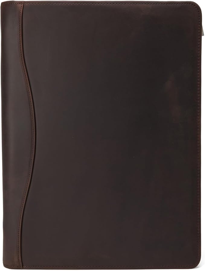 Geslun Genuine Leather Portfolio, Legal Size 8.5 x 14 Pad Holder, Business - Image 2