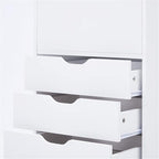 Naomi Home Carly 6-Drawer Craft & Office Storage Cabinet – Rolling Storage - Image 8
