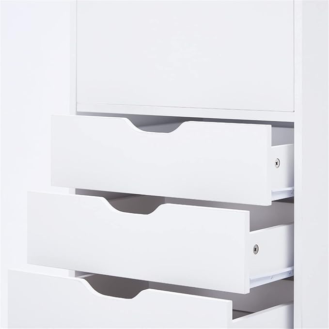 Naomi Home Carly 6-Drawer Craft & Office Storage Cabinet – Rolling Storage - Image 8