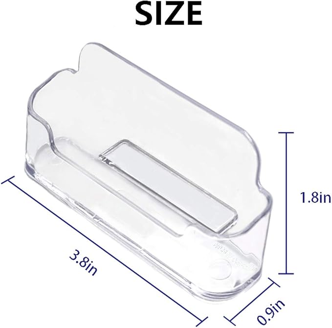 Qizpcer 16 Pack Clear Desktop Business Card Holder Display, Plastic Business - Image 4