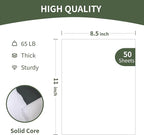 White Cardstock 8.5x11, Creebe 50 Sheets 65lb Card Stock Printer Paper 8.5 x 11 - Image 2