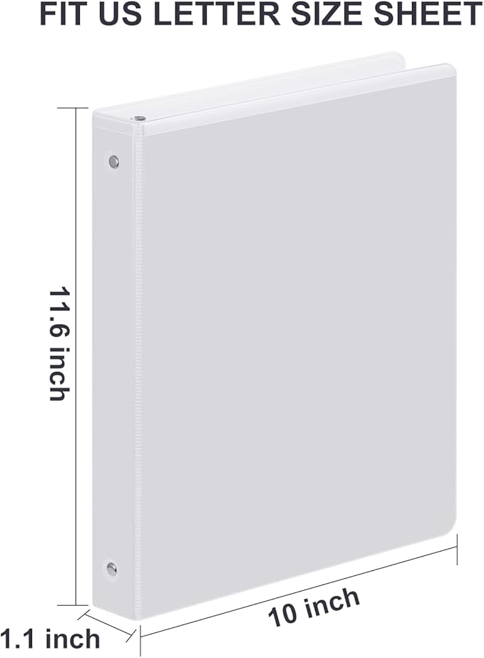 3 Ring Binder 1/2 Inch, ViVin Sturdy 0.5"-Round Ring Binder - Image 3