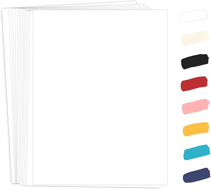 50 Pack White Cardstock 8.5 x 11 White Paper, Goefun 65lb Card Stock Printer by Goefun
