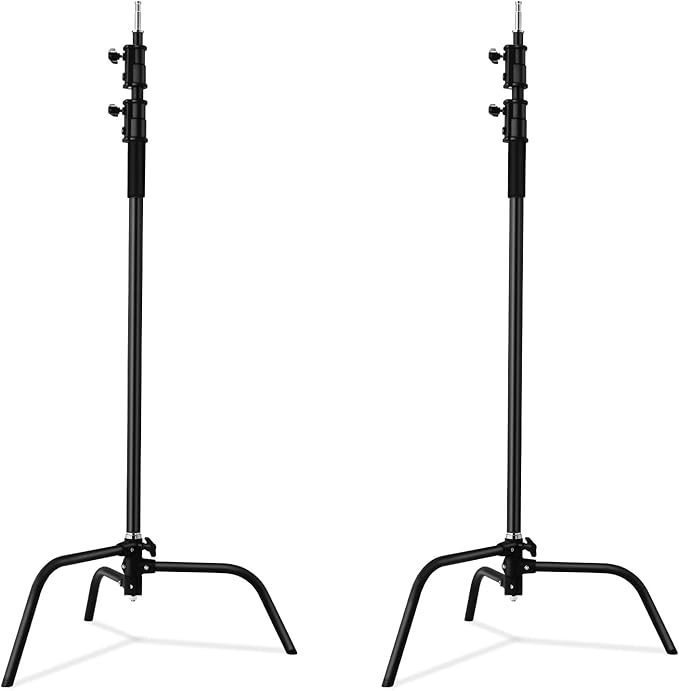 2 Packs C-Stand Kit, Heavy Duty Steel Photography Light Stand Kit, Adjustable by soonpho