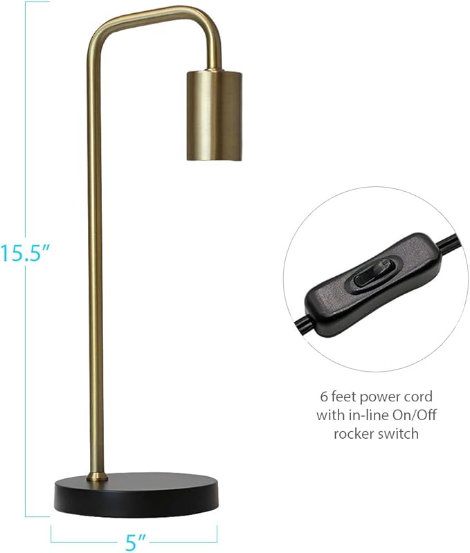 O’Bright Industrial Desk Lamp, 100% Metal Lamp, UL Certified Ceramic E26 Socket - Image 7