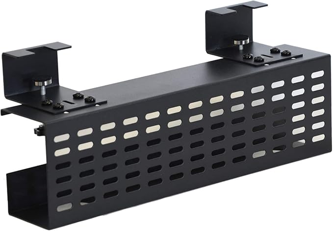 AEONS Under Desk Cable Management Tray Black Horizontal 16-inch Under Desk - Image 2