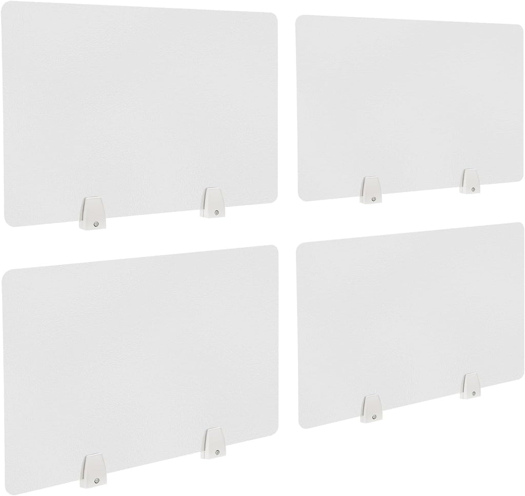4PCS Desk Dividers Office Partitions, Privacy Desk Panel Protective, Frosted