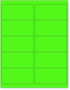 8-1/2 x 11 Neon Color High Light Fluorescent Labels by NextDayLabels