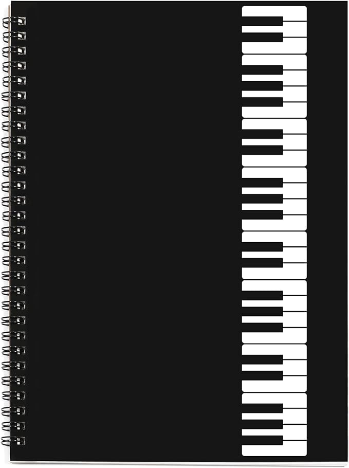 Music Notebook, Blank Sheet Note book, Cardboark Spiral NoteBook Manuscript by MAXCURY