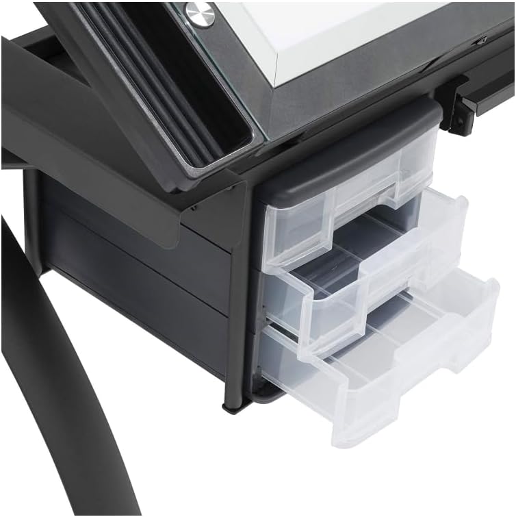 Artograph Futura Light Tracing Table for Artists with Storage and Adjustable Stand, Dimmable Night Glass Work Top