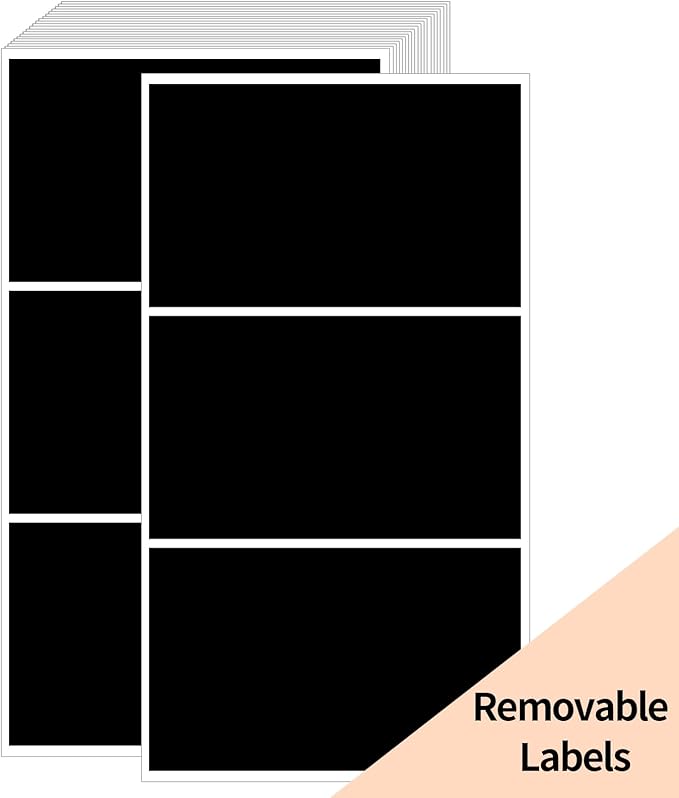 STARLIBOO Removable Colored Labels Stickers, 3X5 Inch Removable Large Label by STARLIBOO