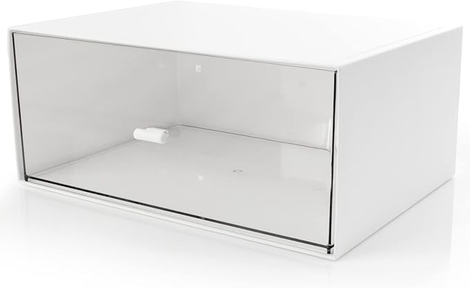 Desk Drawer Organizer, Stackable Storage Drawers, Plastic White Desk Organizers by kulusion