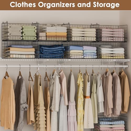Yociyoga 3-Tier Stackable Closet Organizers and Storage Shelves, Foldable Clo...