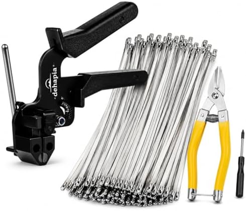 Stainless Steel Cable Tie Gun Kit, 153 Pieces, 150 Ties