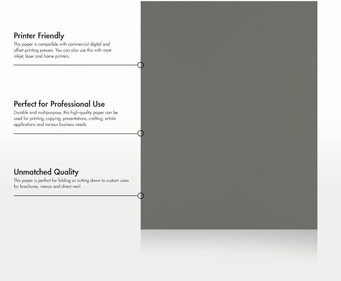 LUXPaper 8.5" x 11" Paper | Letter Size | Smoke Gray | 80lb. Text | 250 Qty - Image 8