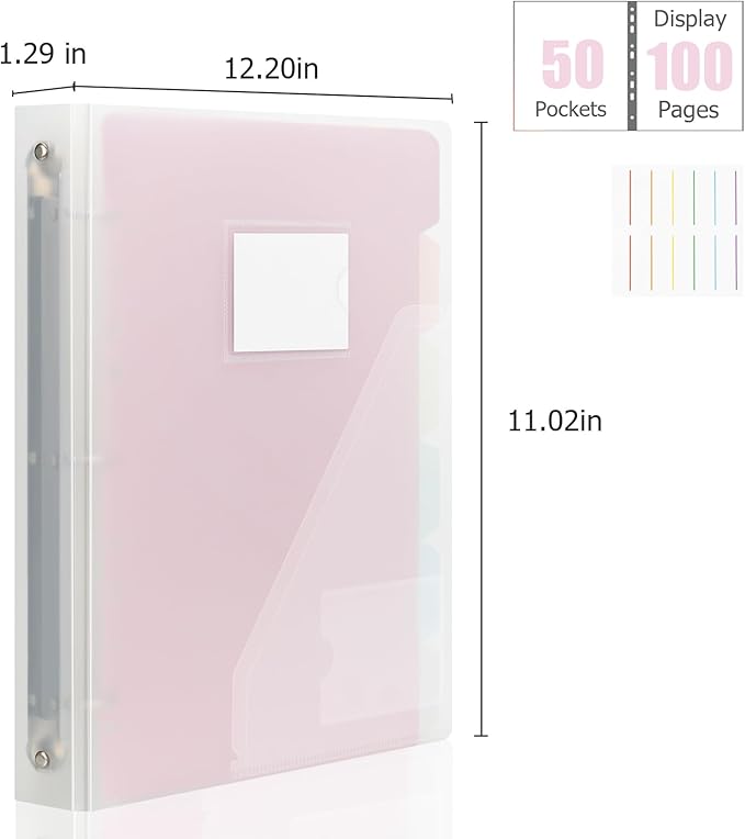 Uquelic 50-Pocket Clear Binder - Image 4
