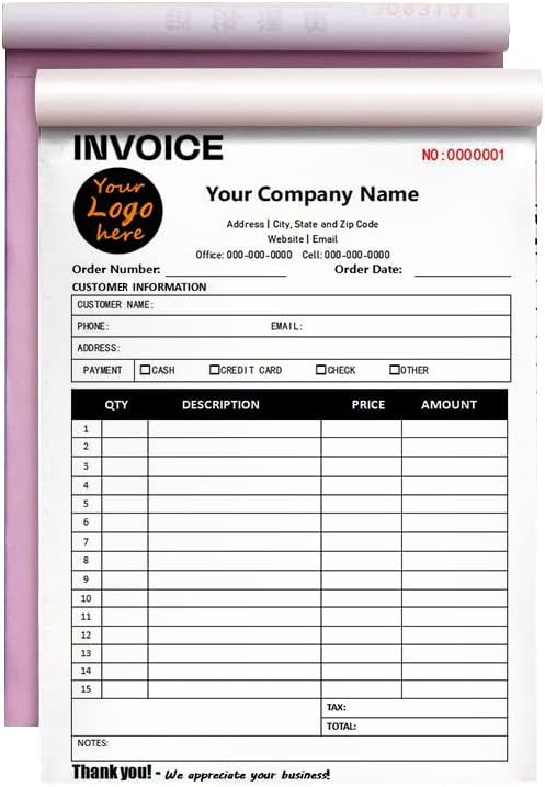 Custom Carbonless Sales Invoice Form Books by Unknown
