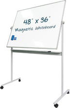 Rolling Whiteboard Magnetic Writeboard 48"x36" Flip Chart by YoupuStationery