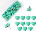 Aoxsie 28pcs Decorative Cute Push Pins Heart Green Thumbtacks Thumb Tacks by Unknown