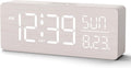 peakeep wooden digital alarm clock large display, textured, main product view