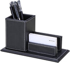 kingfom 5pcs desk organizer and accessories set, pu showing dimensions