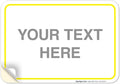 Personalized Custom Customize for Office, Delivery Yellow Sign, 10x7 Inches by SigoSigns