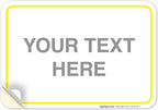Personalized Custom Customize for Office, Delivery Yellow Sign, 10x7 Inches by SigoSigns