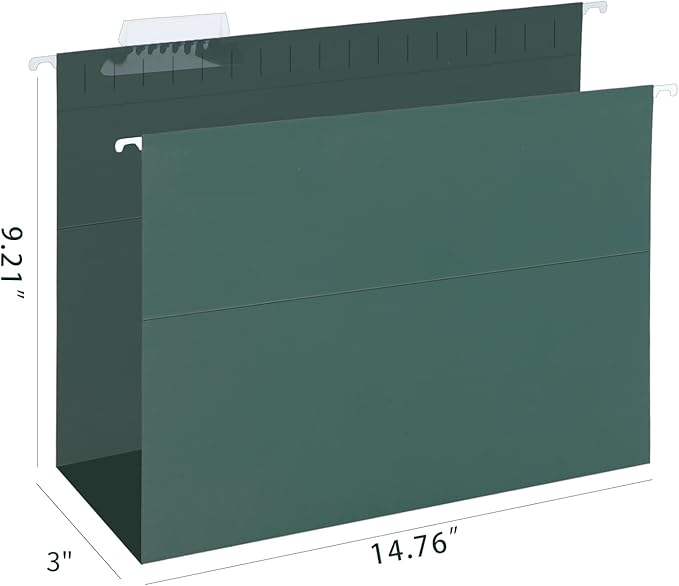 HERKKA Extra Capacity Hanging File Folders, 30 Pack Reinforced Legal Size - Image 2