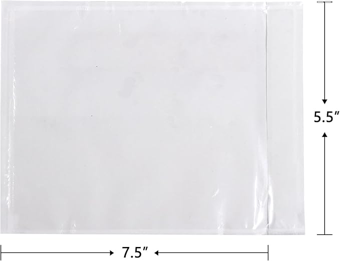 iMailer - 200 PCS 7.5"x5.5" Packing List Pouch- Clear Plastic Envelopes - Image 2