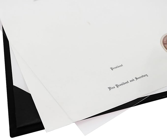 GraduationMall 8.5"x11" Smooth Padded Diploma Cover Certificate Holder Black - Image 5