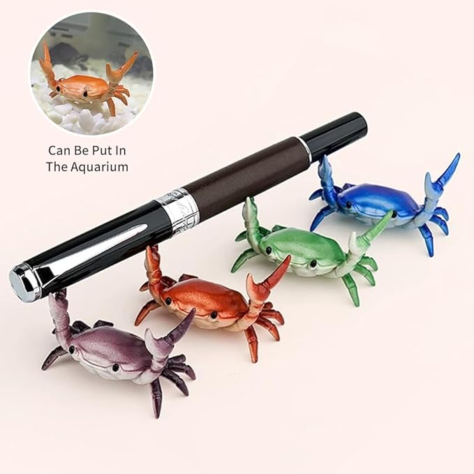 Crab Pen Holder for Desk, Cute Multifunctional Weightlifting Desk Crab Pencil - Image 3