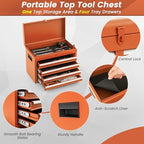 dreamade 5-drawer tool chest combo, rolling tool cabinet showing dimensions