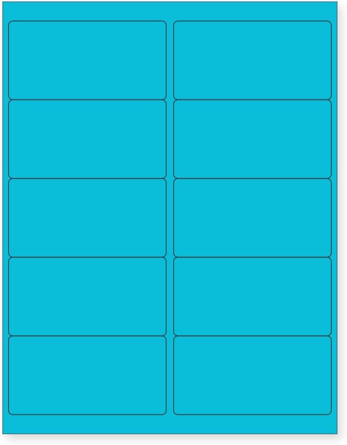 NextDayLabels - 8-1/2 x 11" Neon Color High Light Fluorescent Labels by NextDayLabels