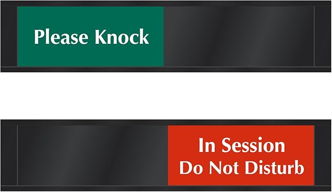 SmartSign In Session Do Not Disturb/Please Knock Slider Door Sign by SmartSign