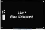 Magnetic Whiteboard, Tempered Glass White Board Frameless, Home School Supplies by JJworldwide