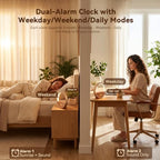 vivilumens sunrise alarm clock with sound machine &, side view