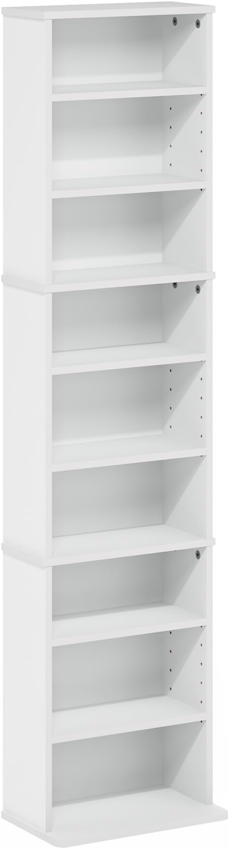 Furinno Jaya DVD Shelf, 9-Shelf Tall Narrow CD Rack, Media Shelf - Image 5