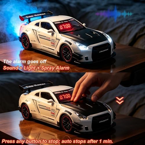 car loud alarm clock for heavy sleepers adults, side view
