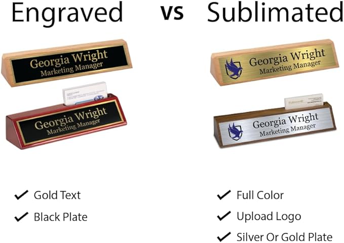 Custom Desk Wedge Name Plate - Image 4